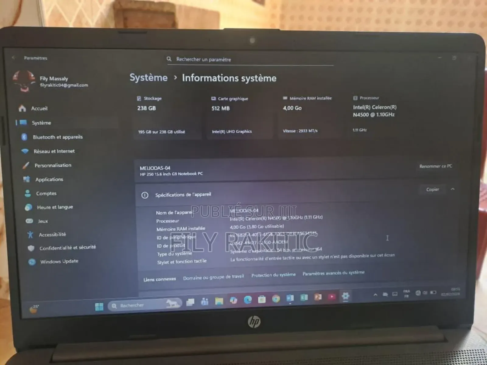 Ordinateur de bureau HP Autre 4GB Intel Core i5 SSD 256GB