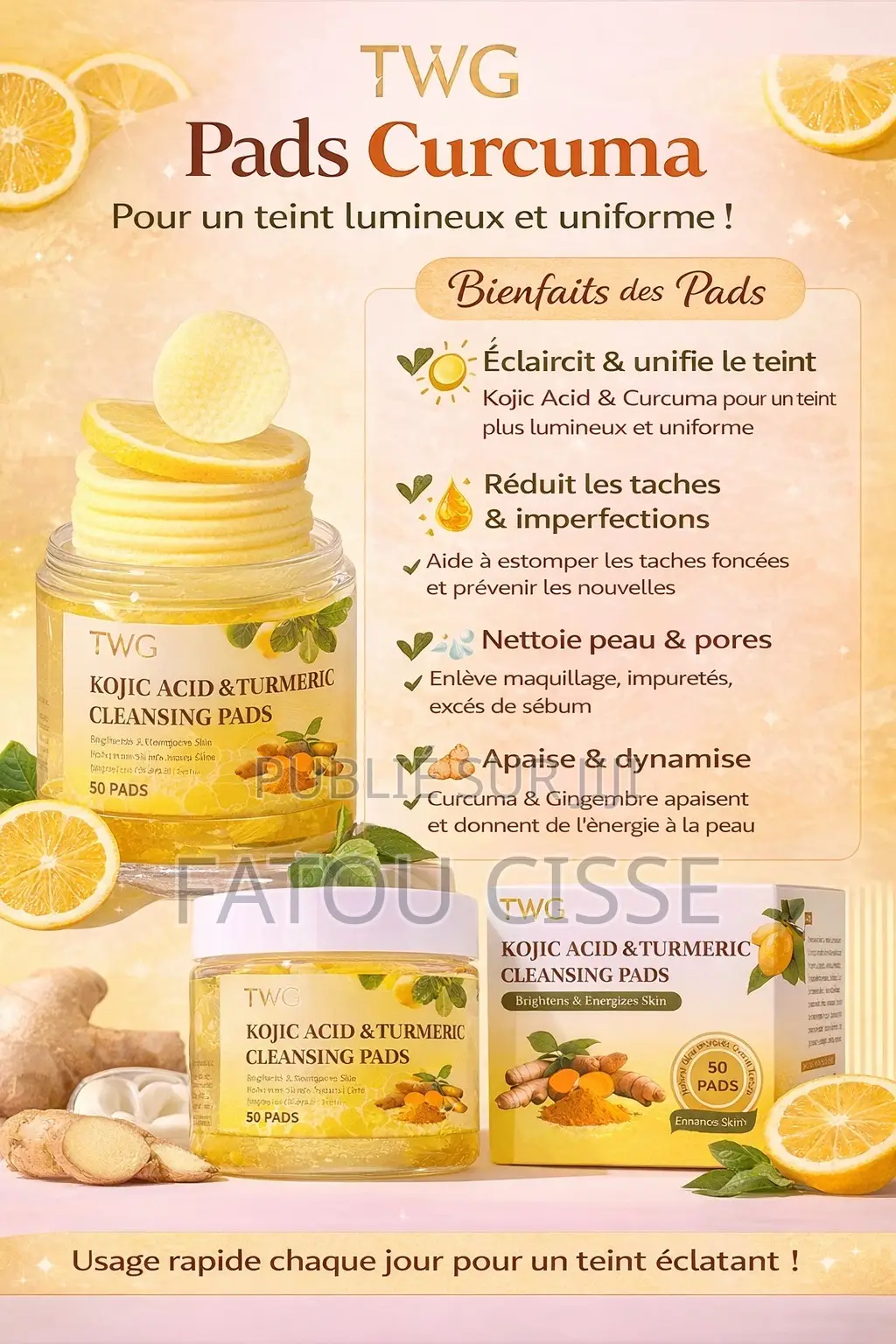 Pads À Base De Curcuma