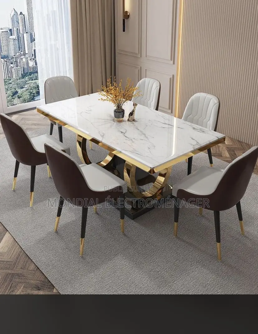 Table À Manger en Marbre 4, 6, 8 Places Haut De Gamme