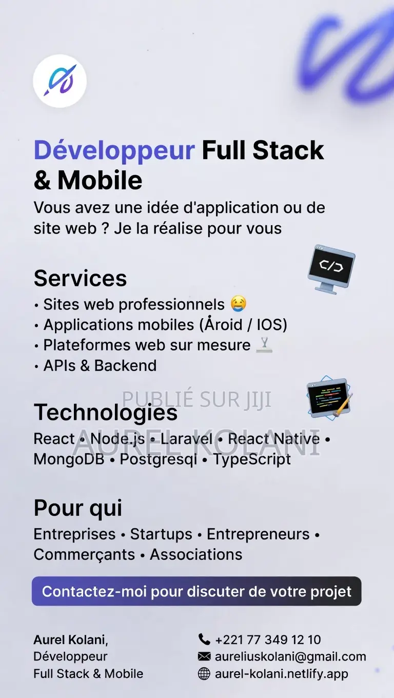 Développement d'Apps Web Et Mobile