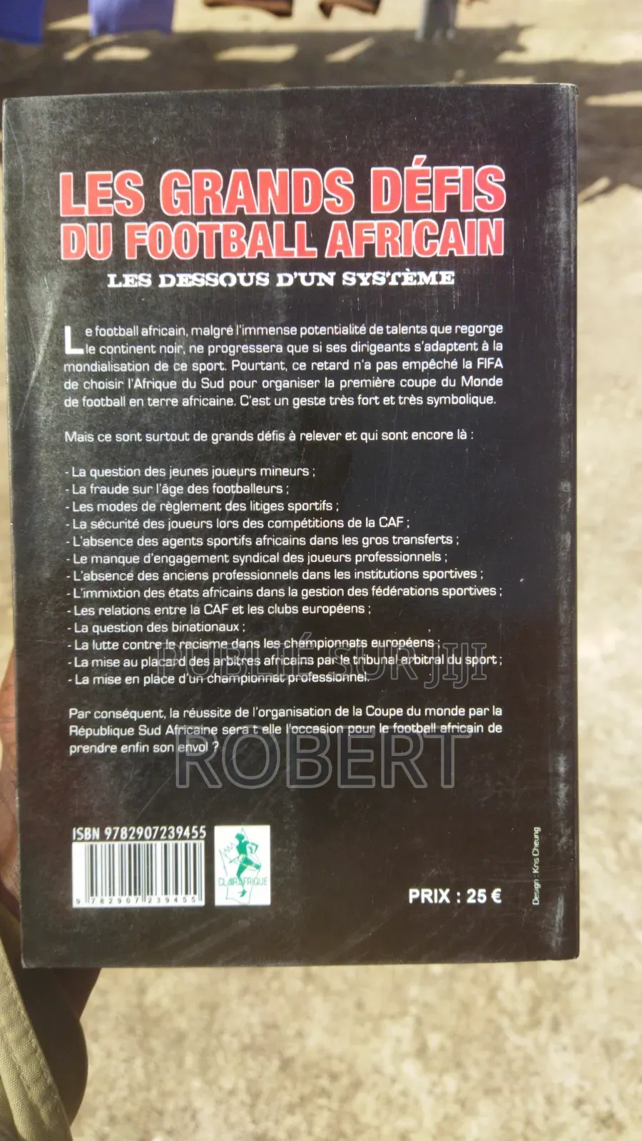 Livre Les Grands Défis Du Football Africain