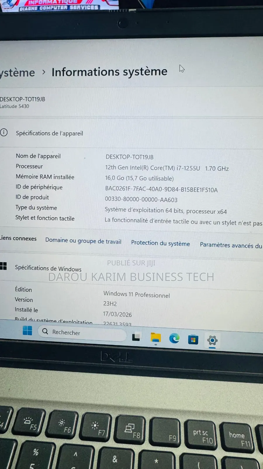 Nouveau Dell Latitude 5430 Rugged 16GB Intel Core i7 SSD 512GB