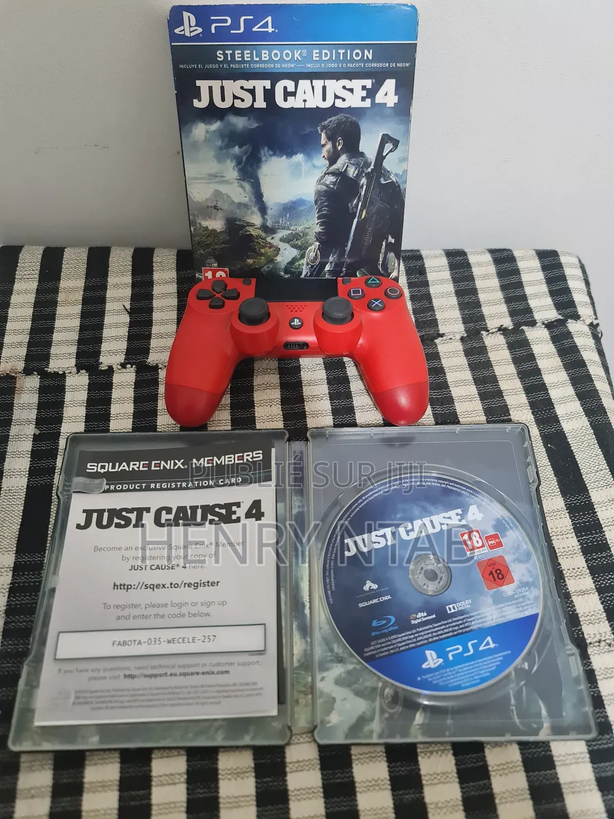 Manette Ps4 + Jeu Just Cause 4