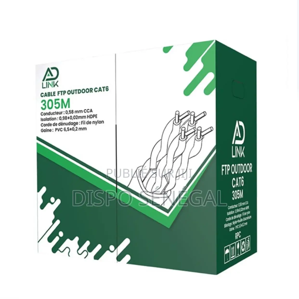 Câble Ethernet Cat6 Extérieur (305m)