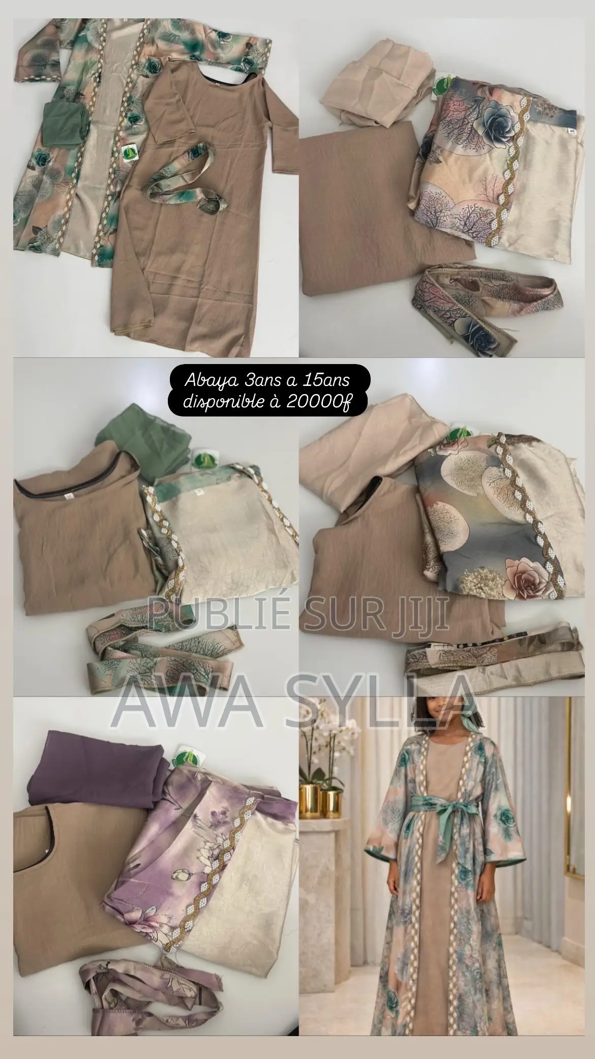 Abaya Enfants 3ans A 15ans