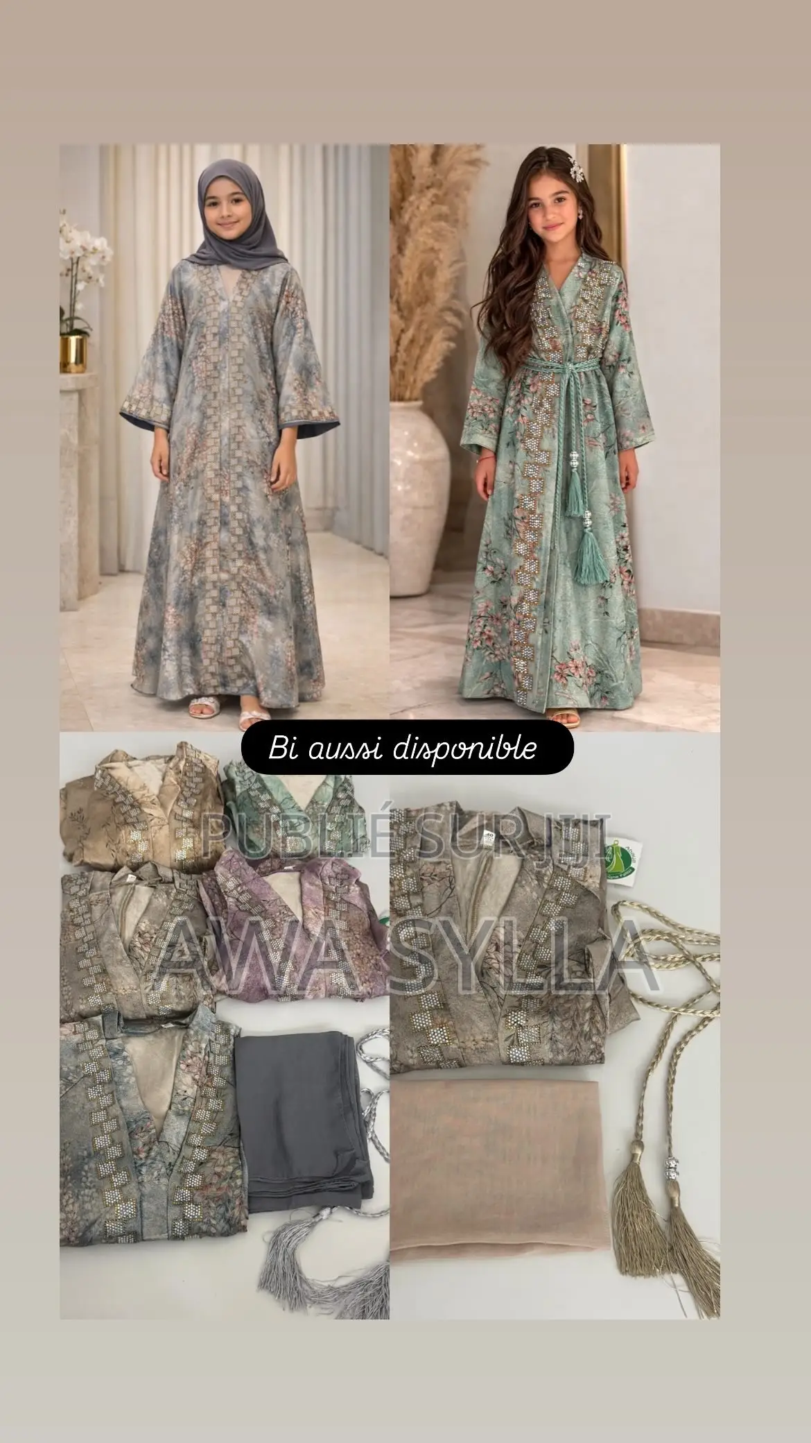 Abaya Enfants 3ans A 15ans