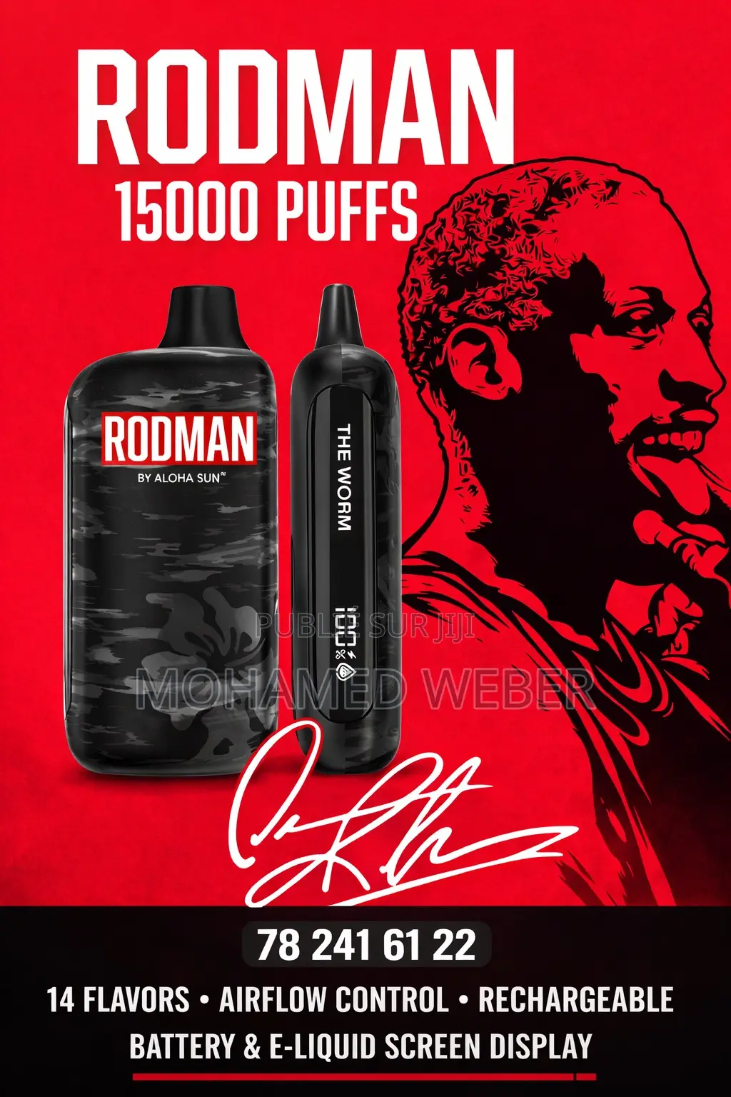 Rodman 15mil Puff Disponible