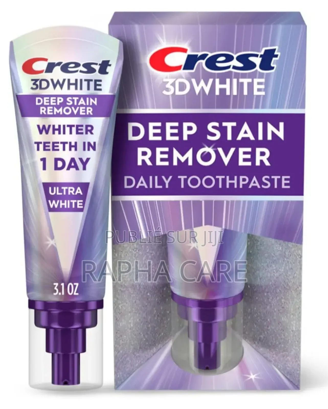 Dentifrice Crest 3d, Blanchit Les Dents, Élimine Les Taches Profondes.