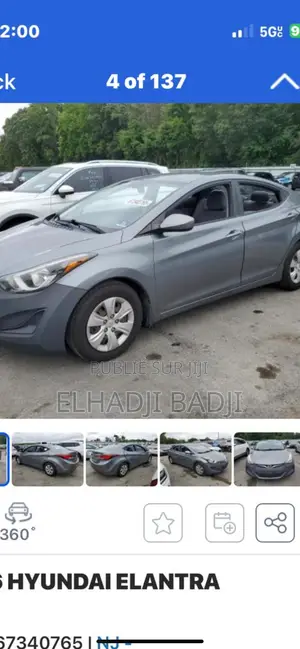 Hyundai Elantra 2016 Gris