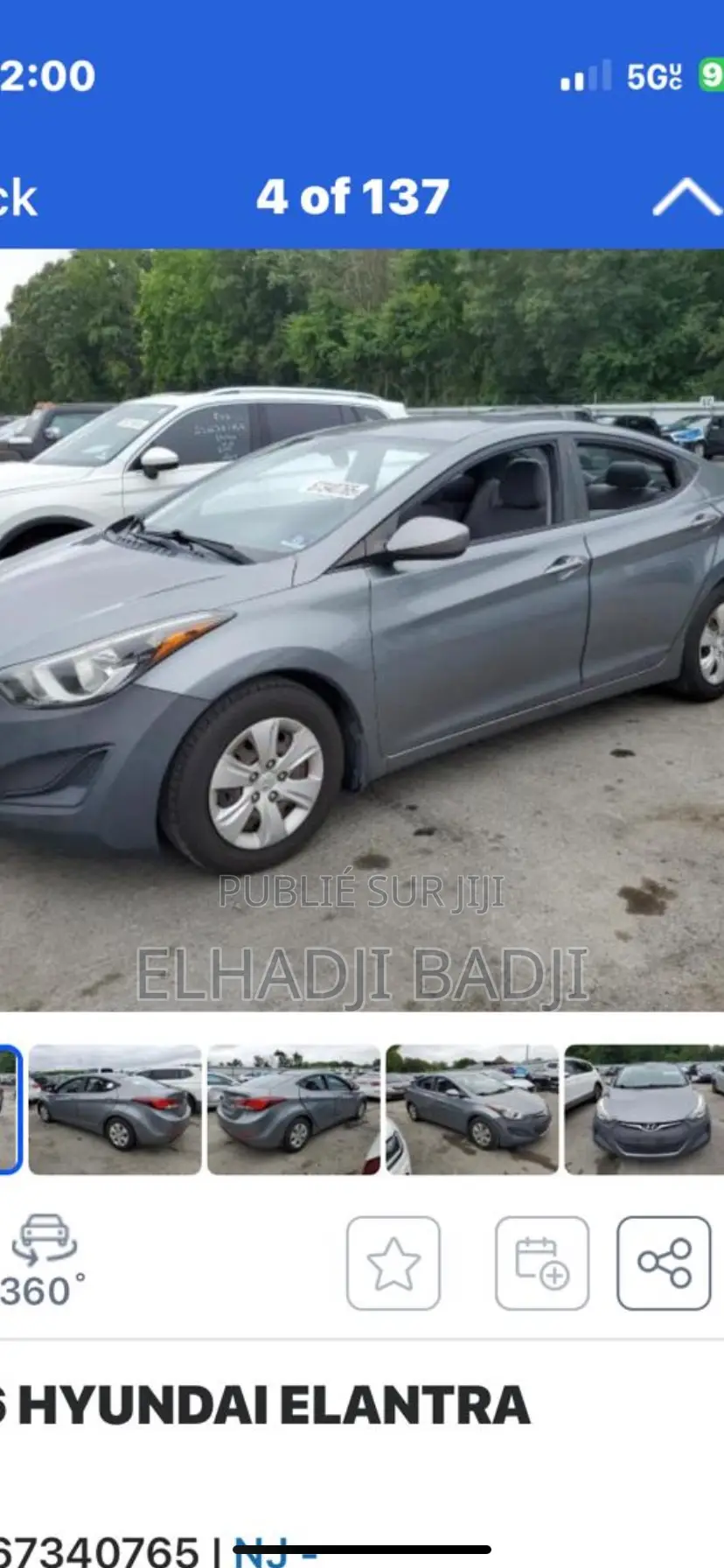 Hyundai Elantra 2016 Gris