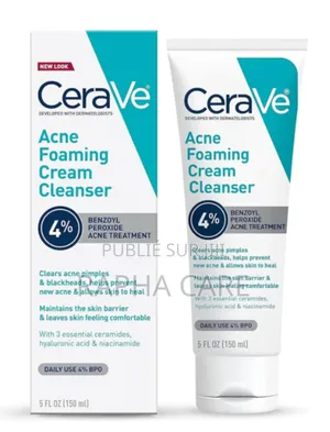Cerave Anti Acné Et Points Noirs Sur Le Visage Et Le Corps.