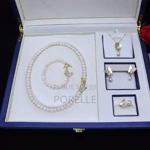 Style Simple Papillon Perle d'Eau Douce Ensemble De Bijoux en Masse