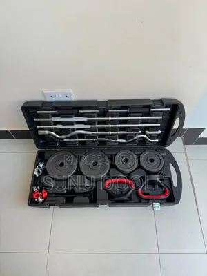 Kit De Musculation en Fonte De 58 Kg Comprenant Des Barres