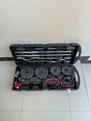Kit De Musculation en Fonte De 58 Kg Comprenant Des Barres