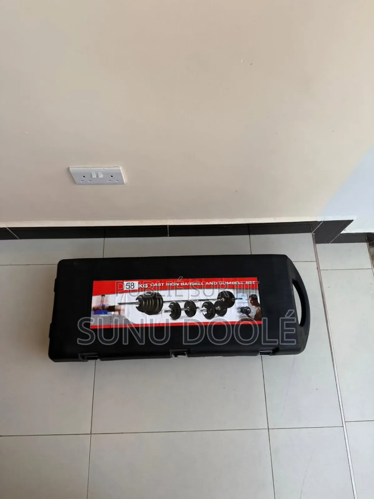 Kit De Musculation en Fonte De 58 Kg Comprenant Des Barres