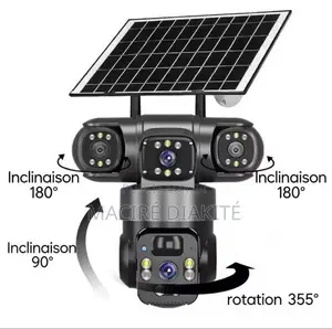 Camera Surveillance Triple Objectif Solaire