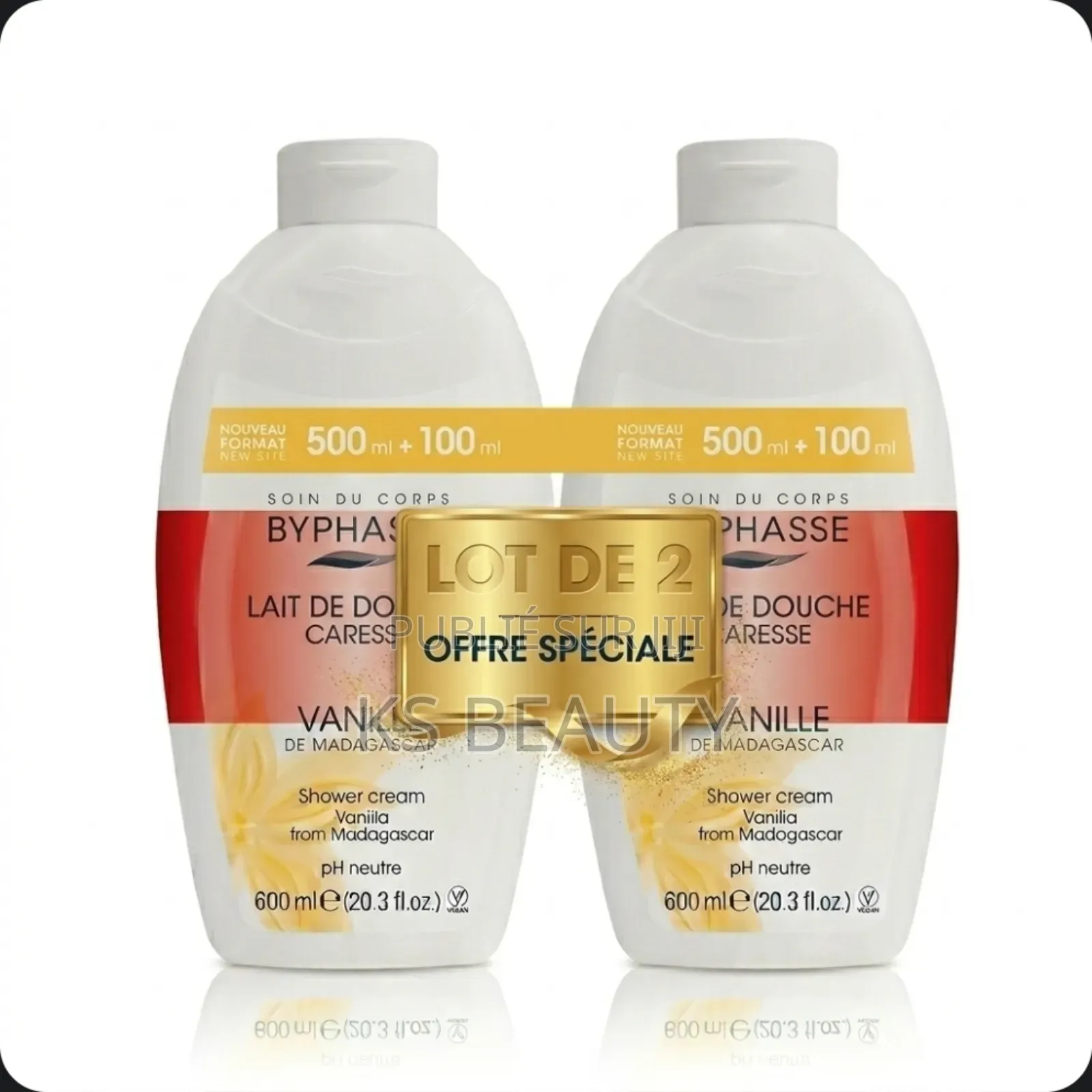 Lot De 2 Byphasse, Gel Douche 600ml + 600ml = 1,2kg