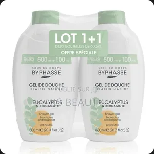 Lot De 2 Byphasse, Gel Douche 600ml + 600ml = 1,2kg