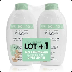 Lot De 2 Byphasse, Gel Douche 600ml + 600ml = 1,2kg