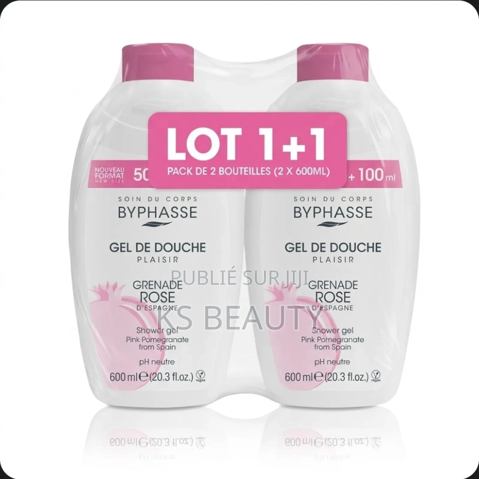 Lot De 2 Byphasse, Gel Douche 600ml + 600ml = 1,2kg