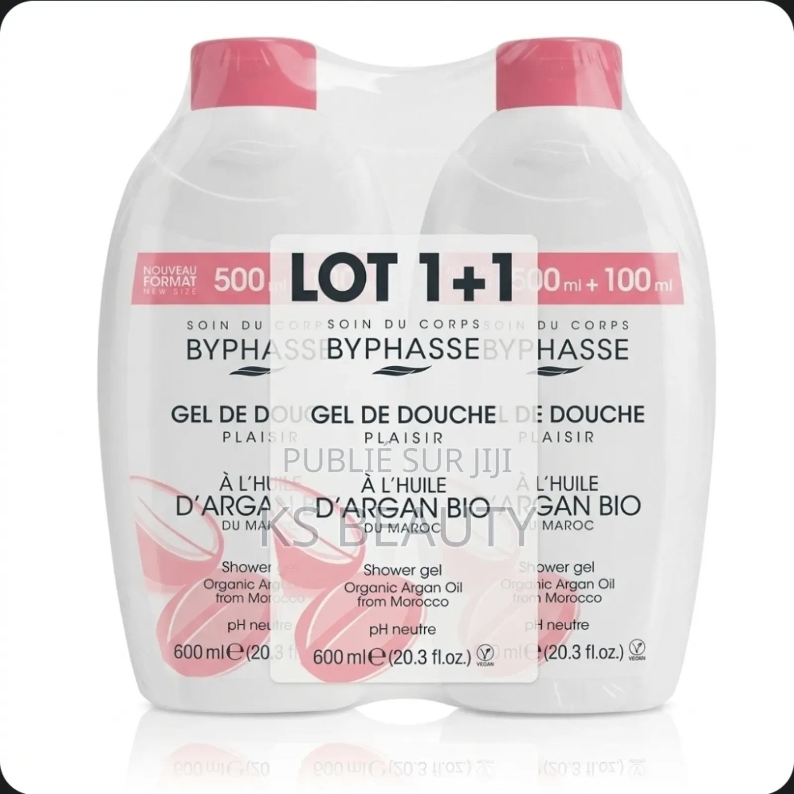 Lot De 2 Byphasse, Gel Douche 600ml + 600ml = 1,2kg