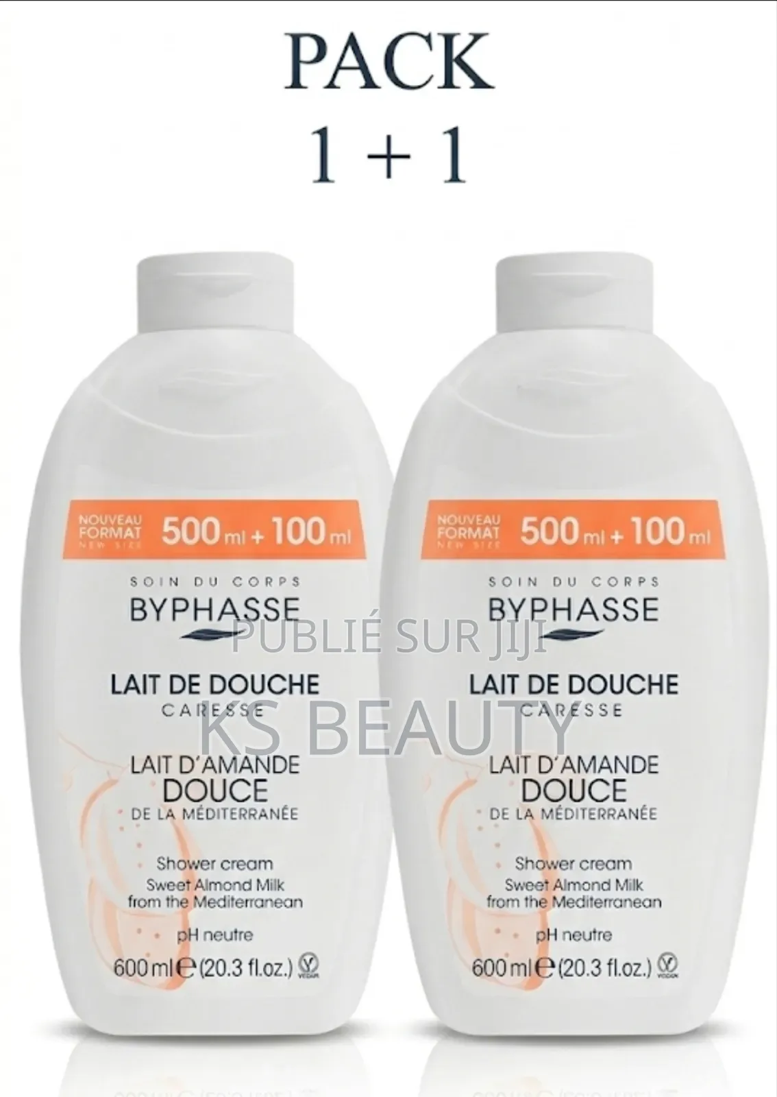 Lot De 2 Byphasse, Gel Douche 600ml + 600ml = 1,2kg