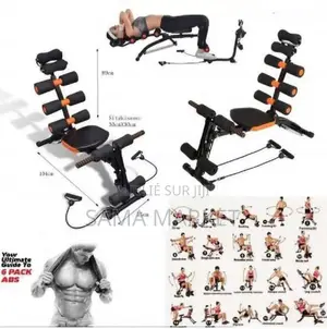 Seven Pack Care Banc À Abdominaux Réglable 7 en 1
