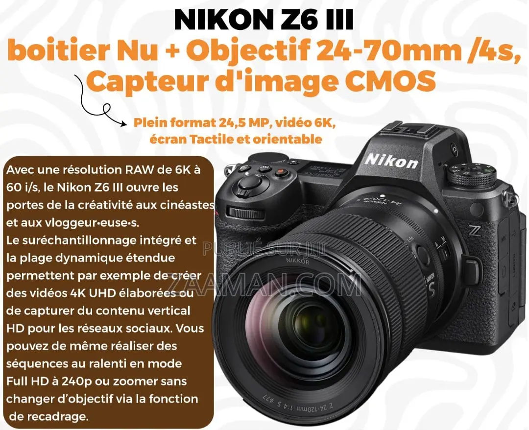 Appareil Photo Nikon Z6iii + Objectifs