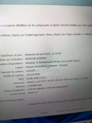 Ordinateur portable Lenovo ThinkPad T480 16GB Intel Core i7 SSD 256GB