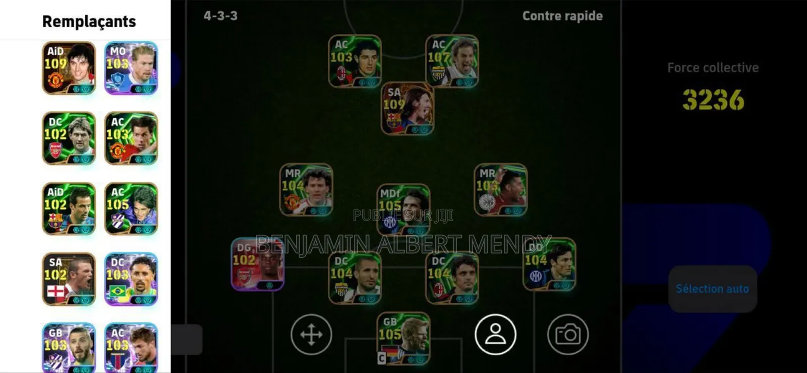 Collectionneur Efootball : Équipe De Rêve Avec Légendes Rares