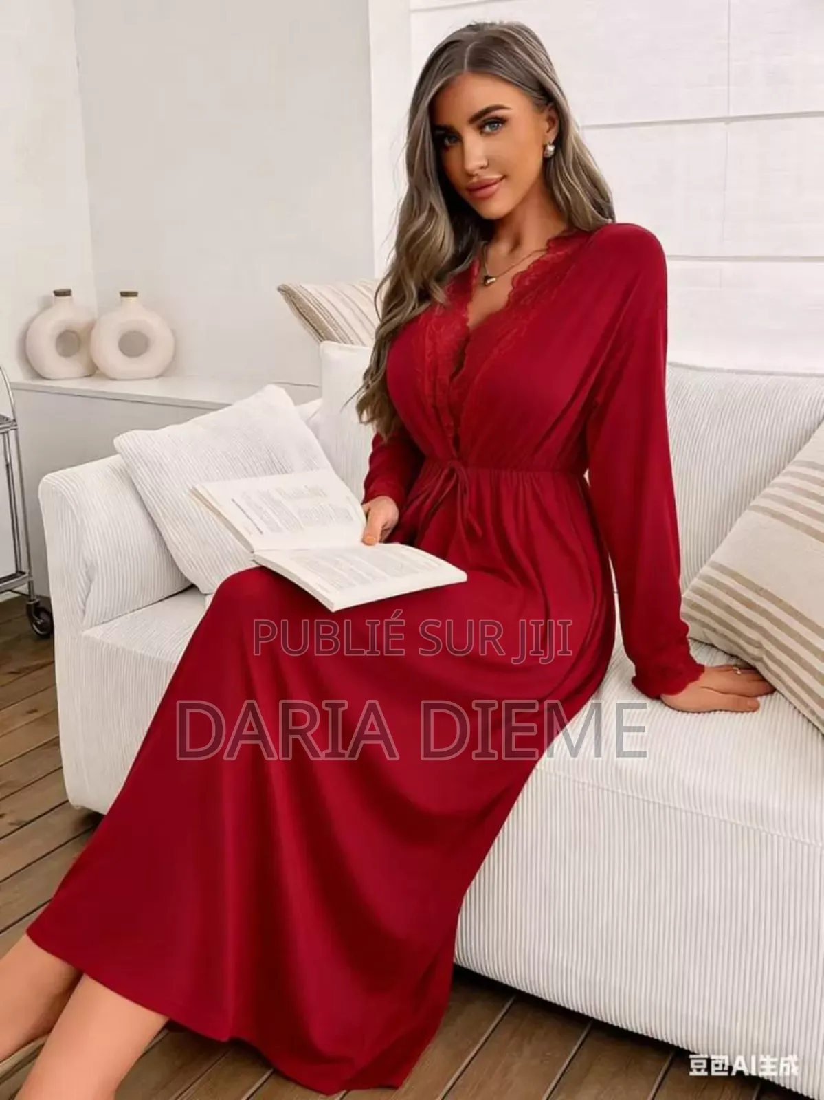 Nuisette À Manche Longue Kimono