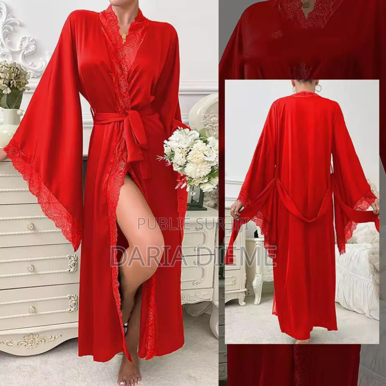 Nuisette À Manche Longue Kimono