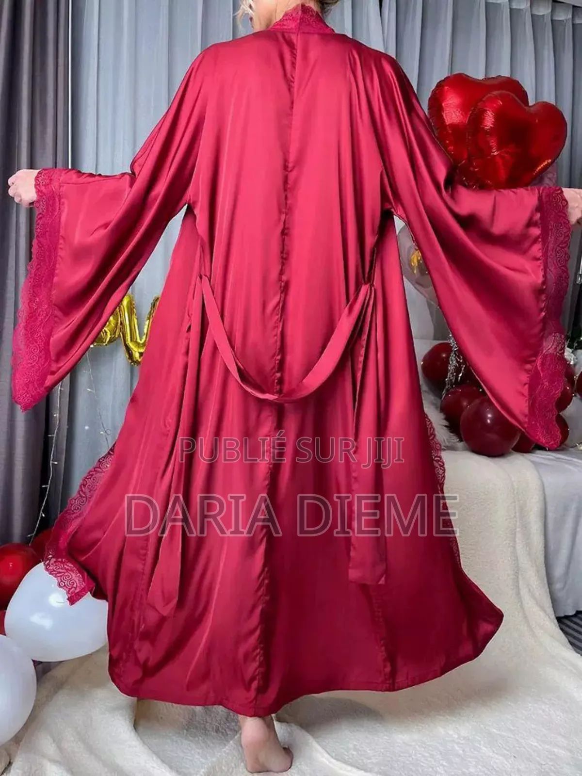 Nuisette À Manche Longue Kimono