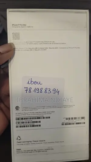 Nouveau Apple iPhone 17 Pro Max 256 GB Bleu