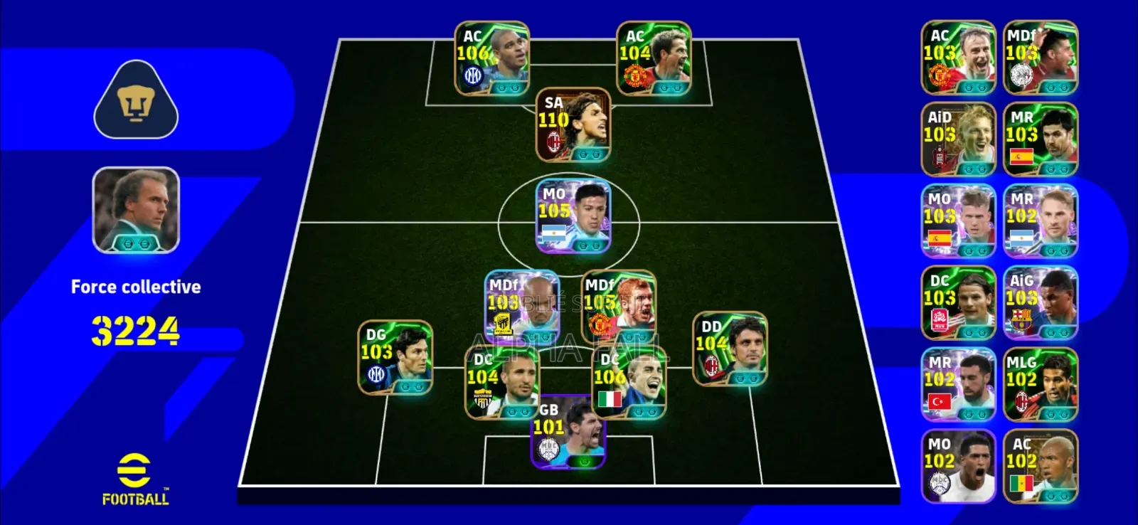 Compte Efootball Avec Full Joueur en Contrat