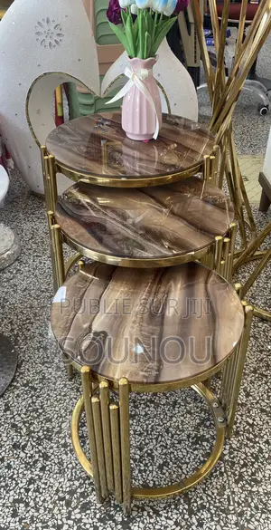 Tables Gigognes Design Marbre Or