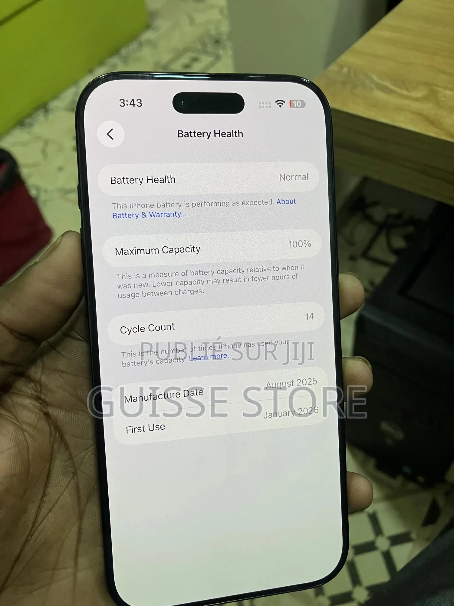 Apple iPhone Air 512 GB Noir