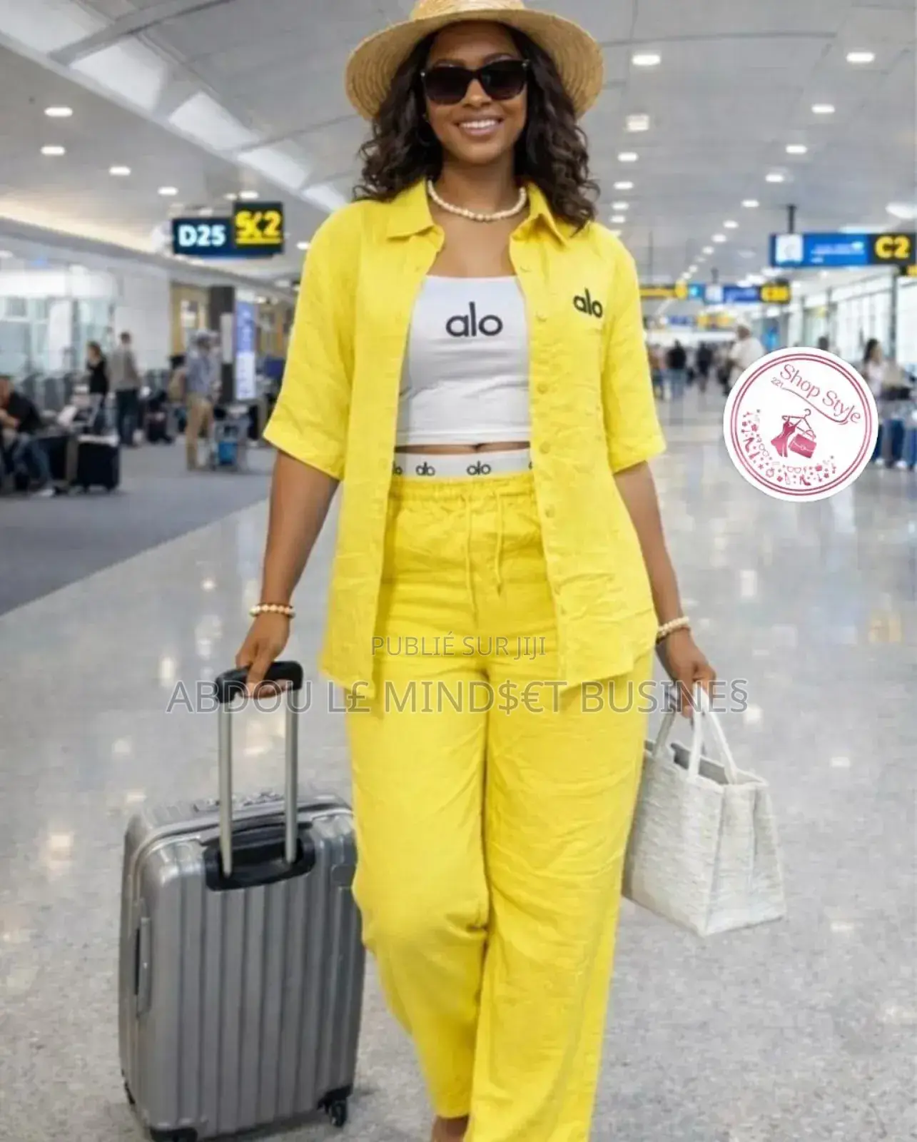 Ensemble Alo 3 Pièces Pantalon Chemise Disponible