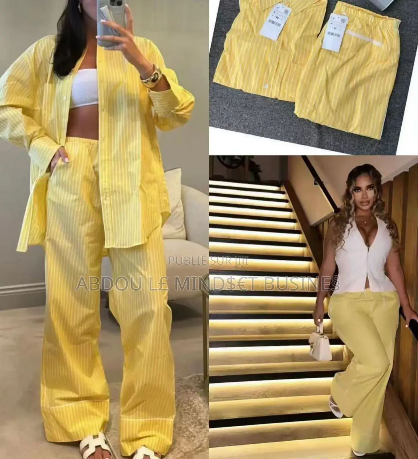 Ensemble Chemise Bas Large Coton Disponible