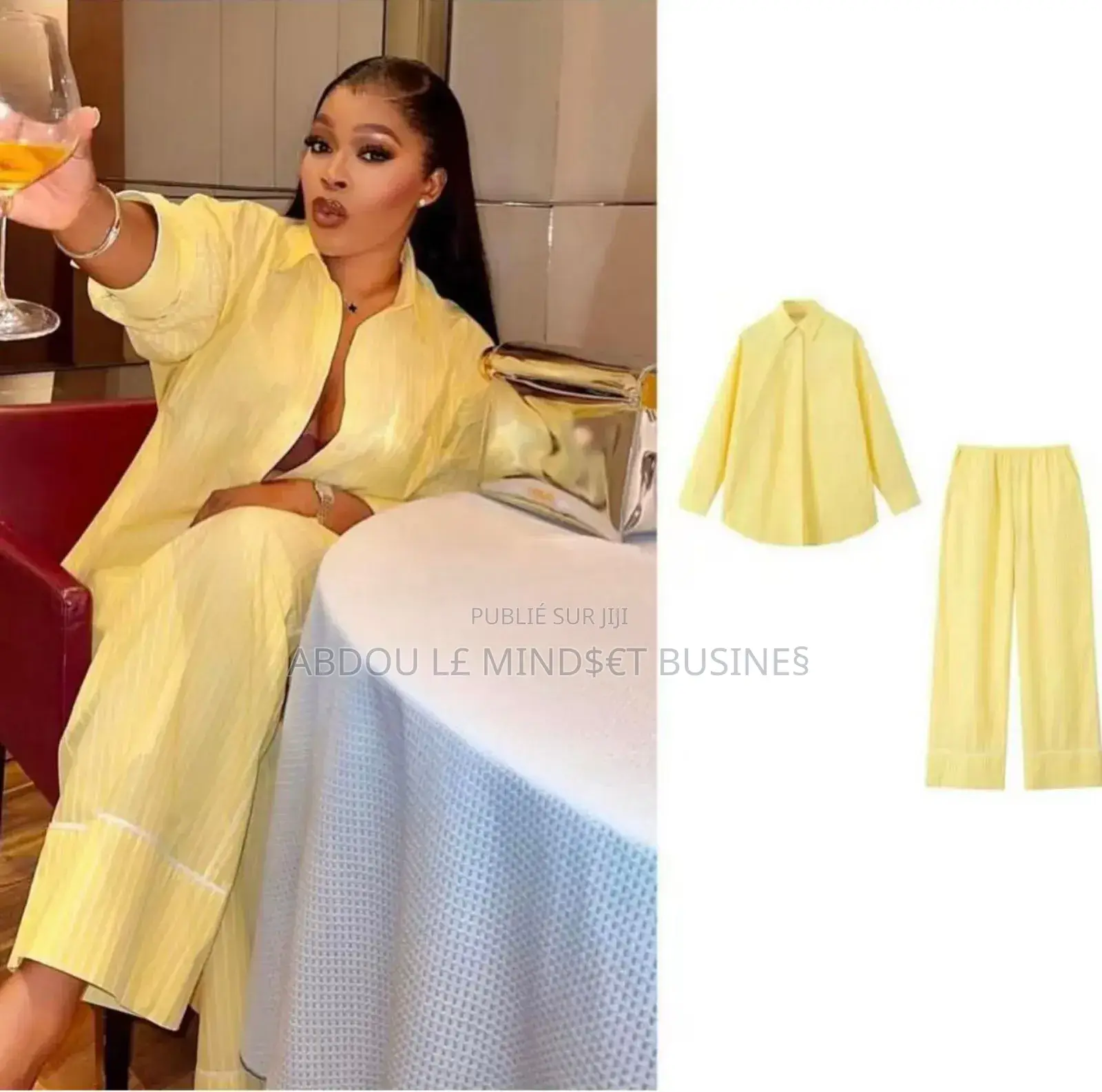 Ensemble Chemise Bas Large Coton Disponible