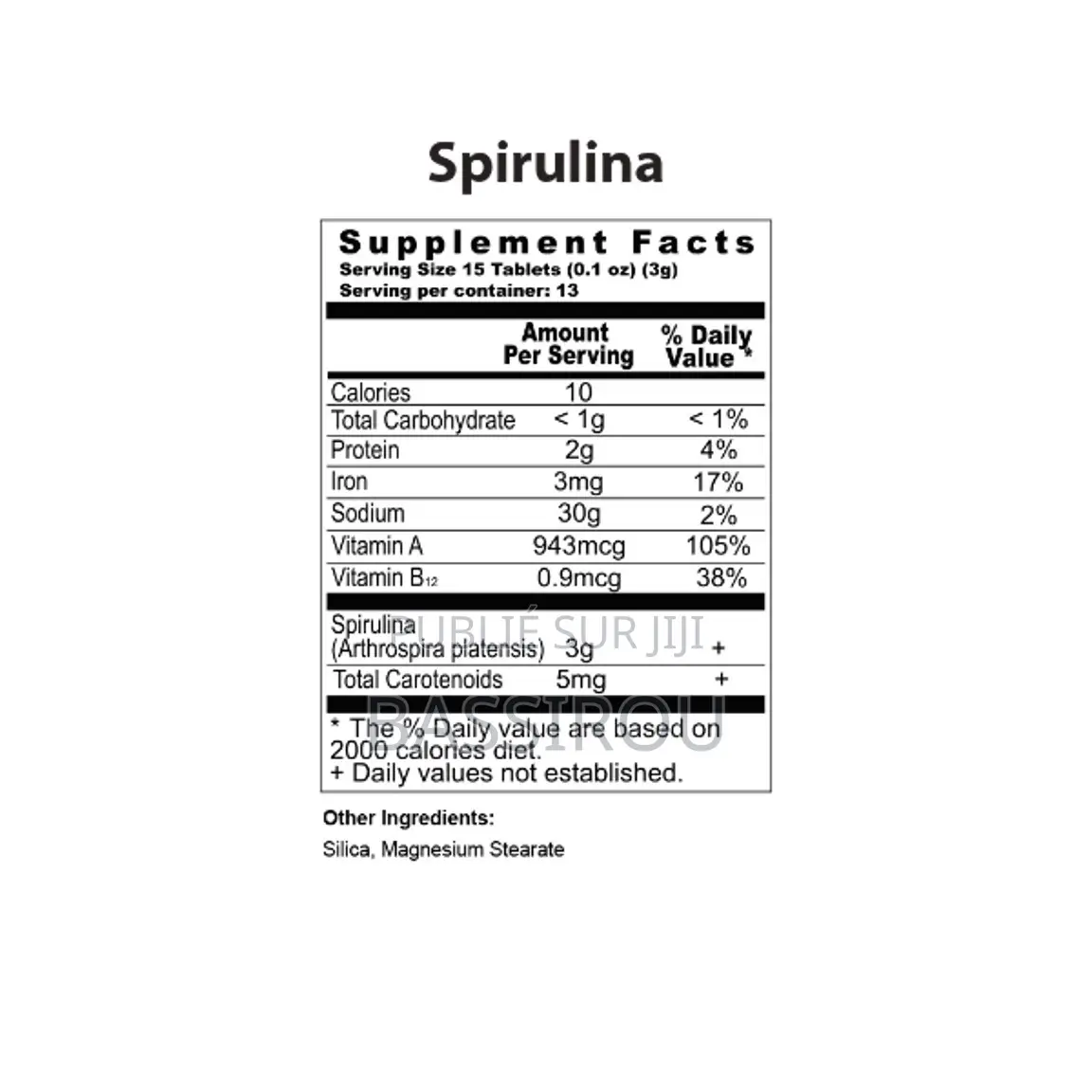Spiruline Hawaïenne