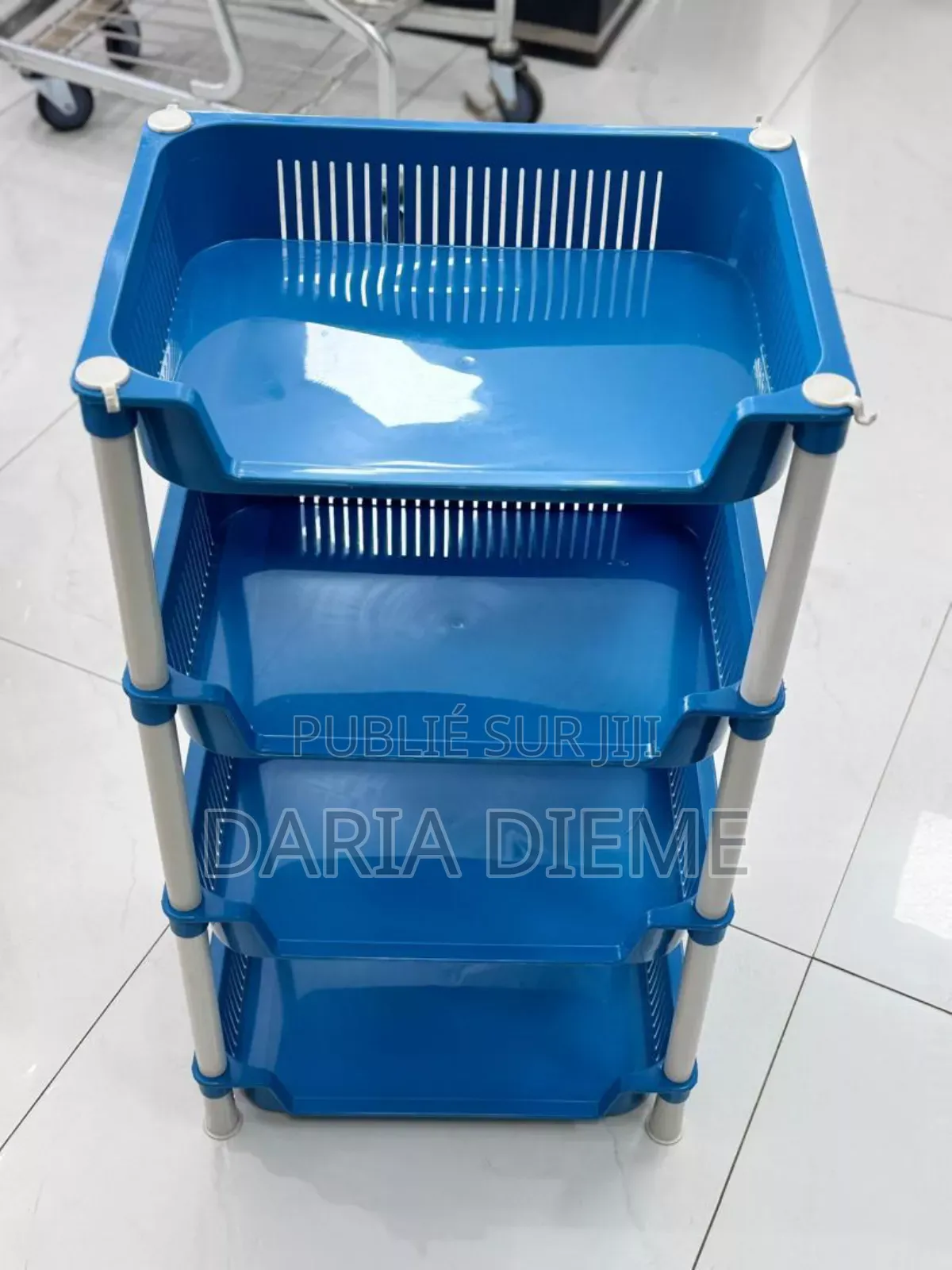 Étagère De Rangement 4 Niveaux en Plastique