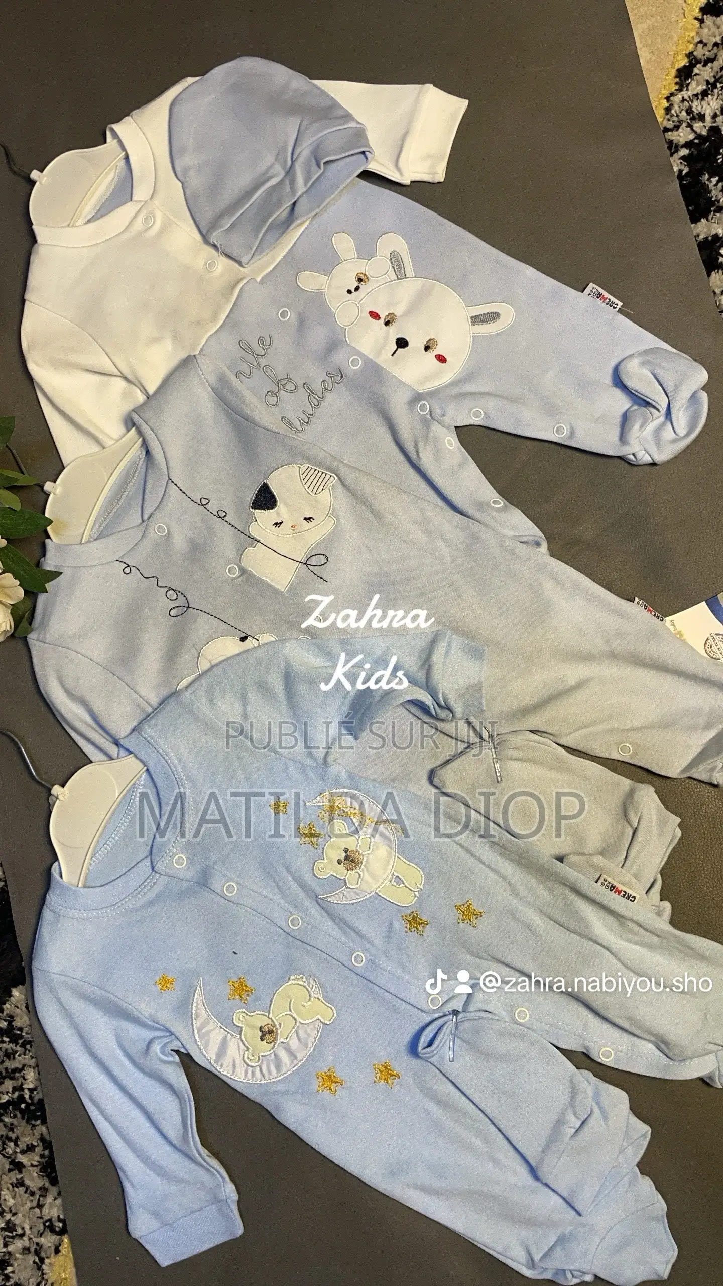 Grenouillères En Coton Avec Bonnet Assorti