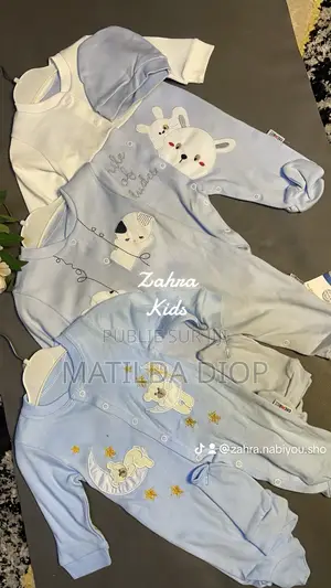 Grenouillères En Coton Avec Bonnet Assorti