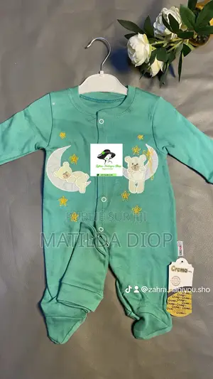 Grenouillères En Coton Avec Bonnet Assorti