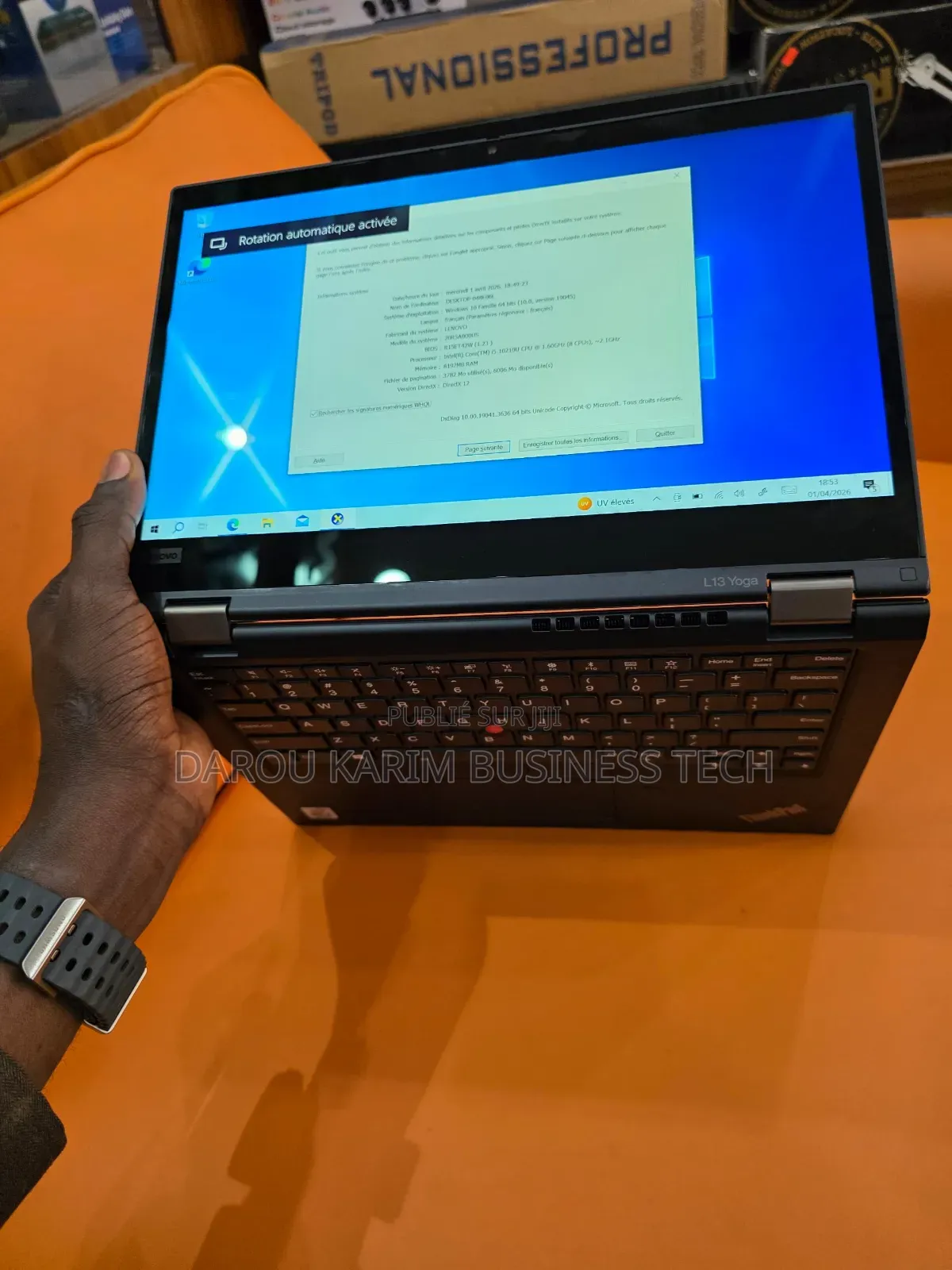 Nouveau Lenovo ThinkPad L13 Yoga 8GB Intel Core i5 SSD 256GB