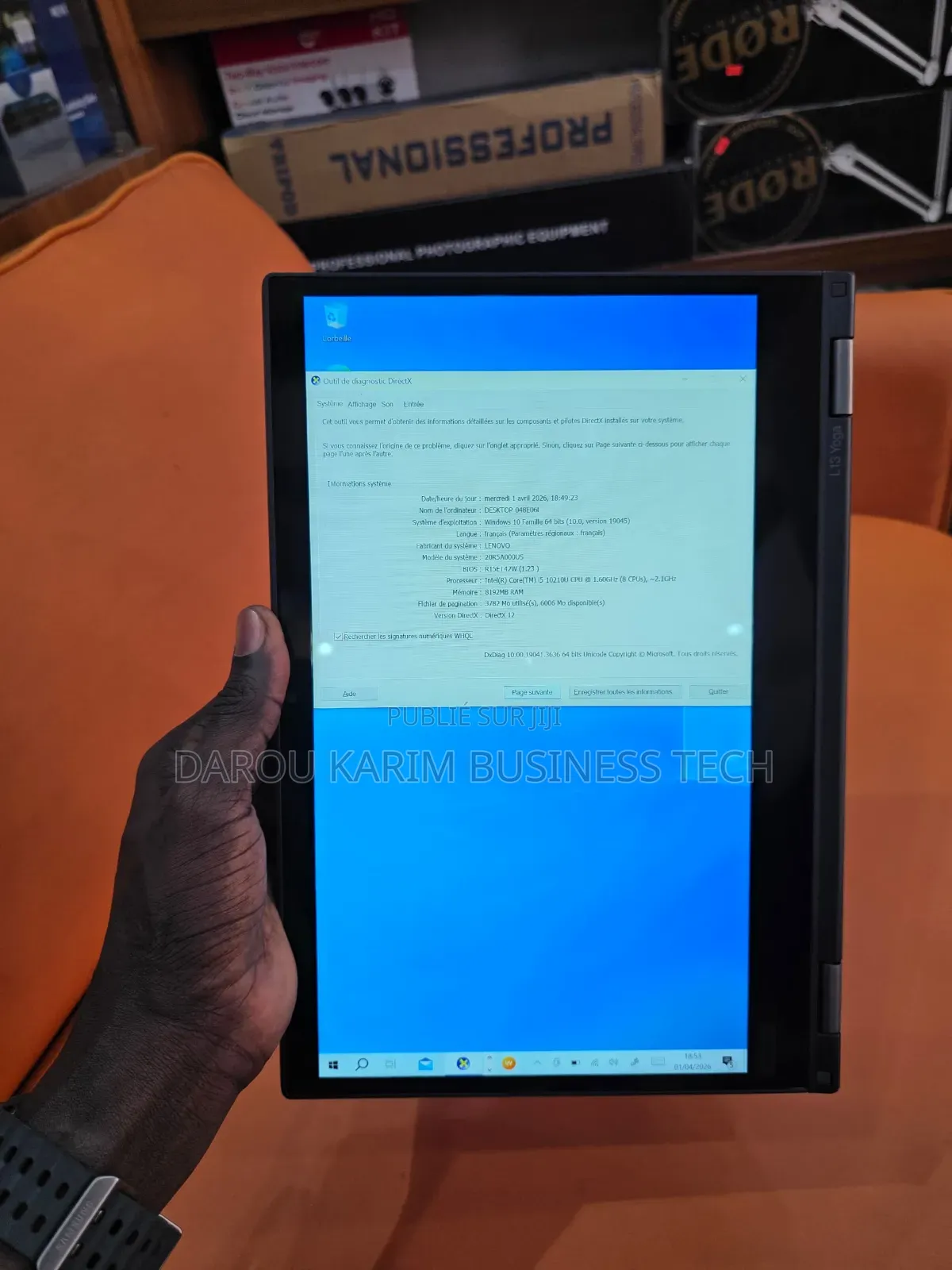 Nouveau Lenovo ThinkPad L13 Yoga 8GB Intel Core i5 SSD 256GB