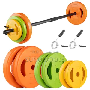 Set Aerobic Pump 20 Kg – Kit D’Haltères Avec Barre Et 6 Disques
