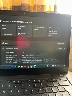 Ordinateur portable Lenovo ThinkPad t495s 8GB Autre SSD 256GB