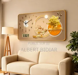 Tableau De Décoration Avec Horloges Numérique Et Analogiques